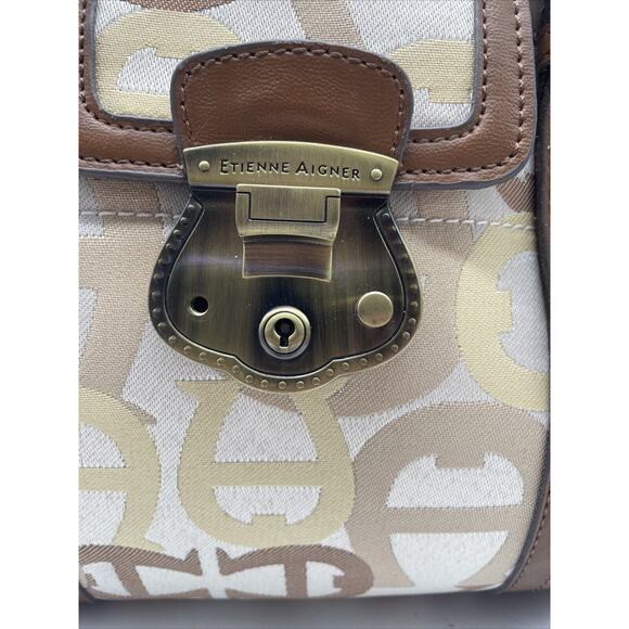 Vintage ETIENNE AIGNER Handbag Tote Logo Canvas *READ - Picture 5 of 8